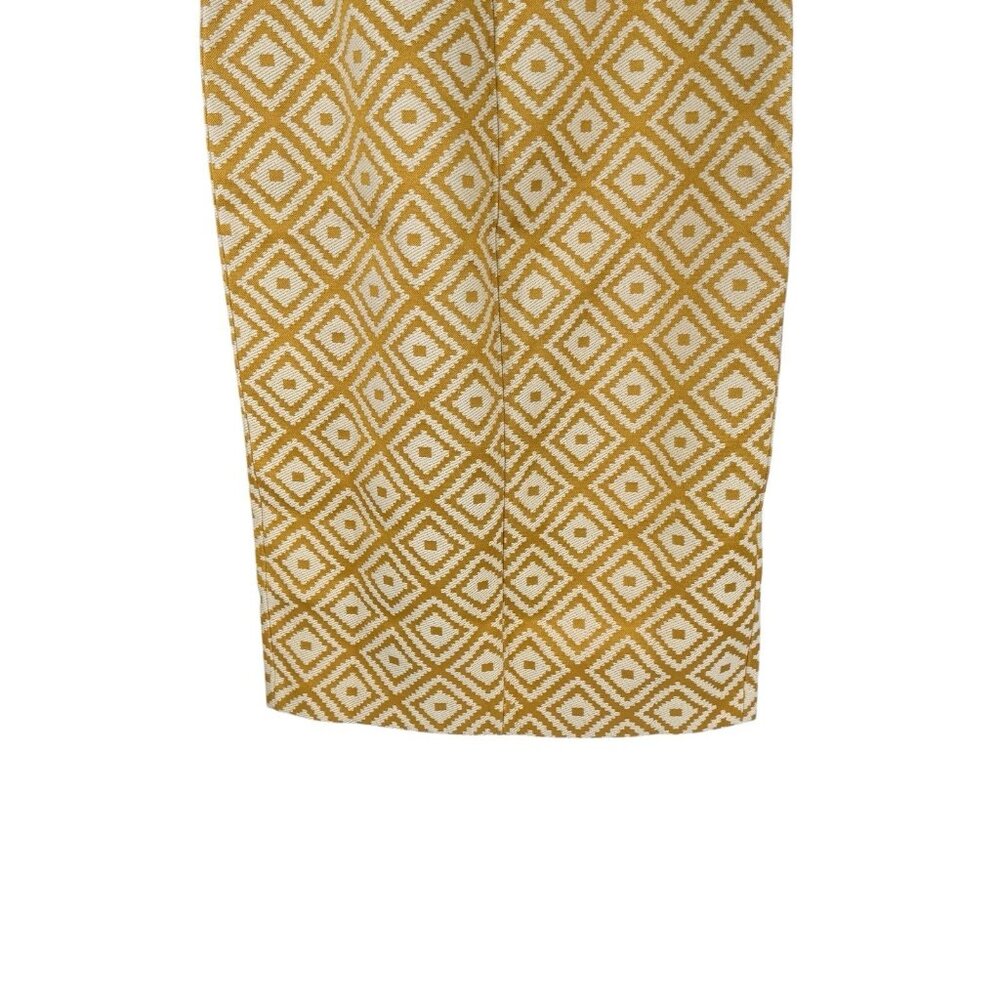 Tuckernuck NEW Marigold Tweed Margo Yellow Retro Diamond Midi Skirt Size M - Picture 9 of 12